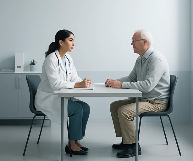 Doctor Speaking To Patient